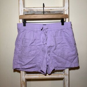 J. Crew Women’s Linen Blend Drawstring Purple Shorts Size S